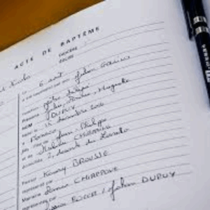 acte de baptême sacrement naissance catholique